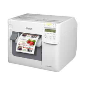 Epson C3500, USB, Ethernet, wit, Incl. USB kabel, voeding, NiceLabel Starter Software, inktcartridge, apart bestellen: netsnoer