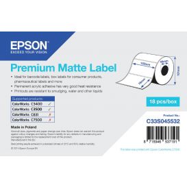 Epson labels 102x76 mm, Normaal papier, Premium mat gecoat, 440 labels op rol