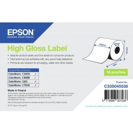 Epson labelrol 102 mm x 33 meter, Normaal papier, High gloss