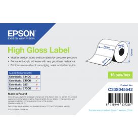 Epson labels 76x51 mm, Normaal papier, Glanzend, 610 labels per rol