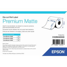 Epson labels 102x152 mm, Normaal papier, Premium mat gecoat, 225 labels per rol