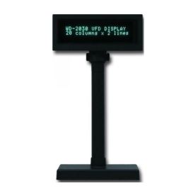 Digipos WD2030 Klantendisplay, USB, 2x20 karakters, Zwart