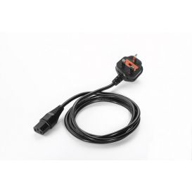 Zebra netsnoer, 1.8 m, geschikt voor Antigua, Bermuda, Burma, Channel Islands, Hong Kong, Iraq, Ireland, Malaysia, North Ireland, Scotland, Singapore, United Kingdom, Wales
