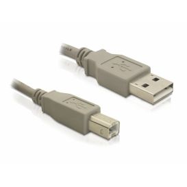 USB kabel, A/B, 3 meter, kleur wit