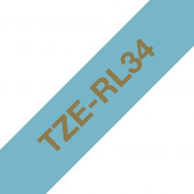 Brother TZE-RL34 labelprinter-tape Gold on blue