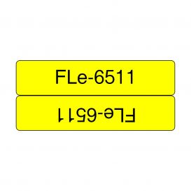 Brother FLE-6511 labelprinter-tape Zwart op geel