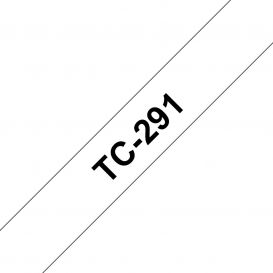 Brother TC-291 labelprinter-tape Zwart op wit