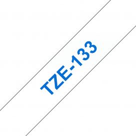 Brother TZE-133 labelprinter-tape Blauw op transparant