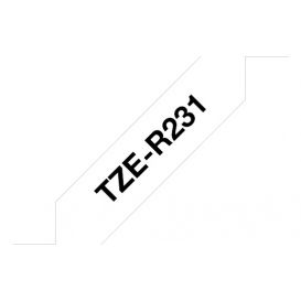Brother TZE-R231 labelprinter-tape Zwart op wit