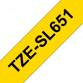 Brother TZE-SL651 labelprinter-tape Zwart op goud
