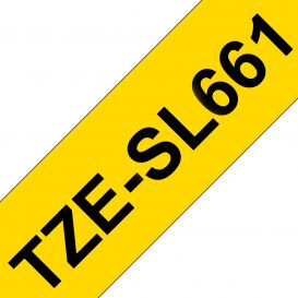 Brother TZE-SL661 labelprinter-tape Zwart op geel