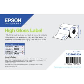 Epson labels 102x51 mm, Normaal papier, Glanzend, 610 labels per rol
