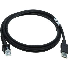 Datalogic USB kabel, 2 meter, recht, TPUW, kleur zwart