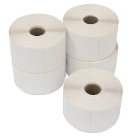 2e kans: Etiket 51x25 mm, Direct termisch, papier, Eco, permanente belijming, Kern 25 mm, 2580 labels op rol -> 5 rollen