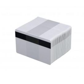 Zebra PVC pasjes, met HiCo magneetstrip en handtekening strip, 30 mil (0,76 mm) -> per 500 stuks