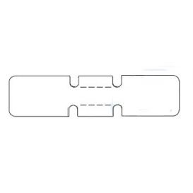 Zebra juwelierslabels 56x13 mm, Met flaps, 8000D, Kern 25 mm, DT, Polypropyleen, 3510 per rol -> Per 6 rollen