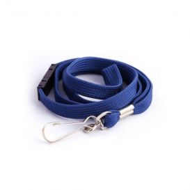 Ultraclip Keycord 10mm Navy Blue – met Breekbeveiliging en Metalen Haak (per 100 stuks)