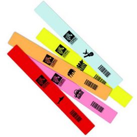 Zebra Z-Band Splash, Rood, 25x254 mm, Voor desktop printers, kern 25 mm, 350 bandjes per rol -> Per 4 rollen