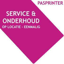 Eenmalige kosten Service & Onderhoud pasprinter op locatie