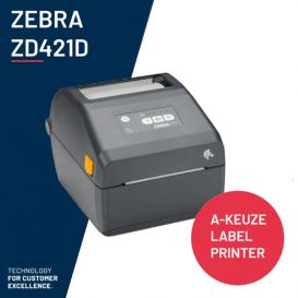 Zebra ZD421d, 12 dots/mm (300 dpi), RTC, USB, USB Host, BT (BLE), Ethernet, incl. USB kabel en voeding