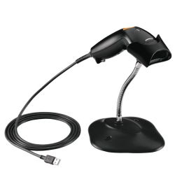 2e kans: Zebra LS1203, 1D, antraciet, incl. USB kabel en stand