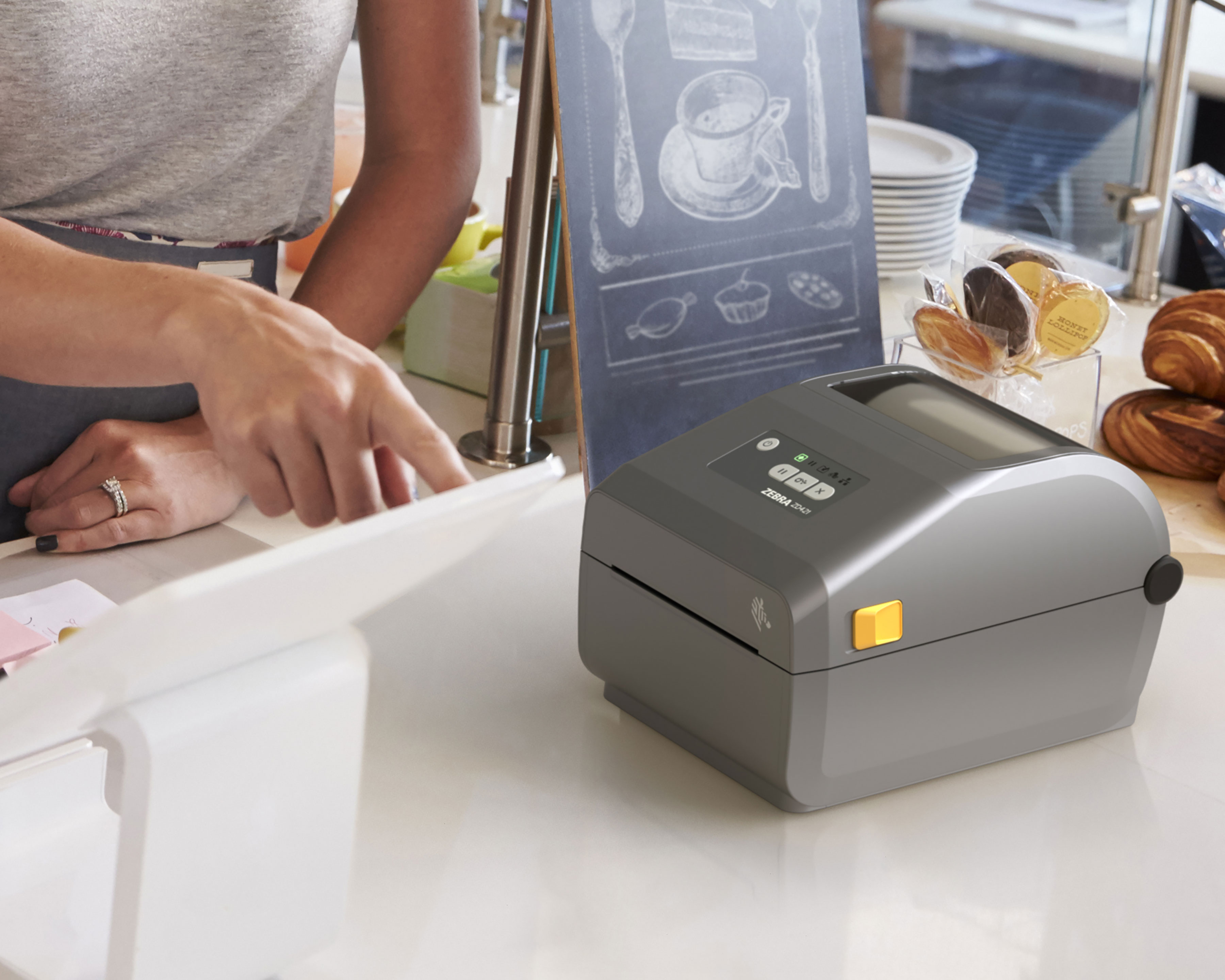 De Zebra ZD421 desktopprinter